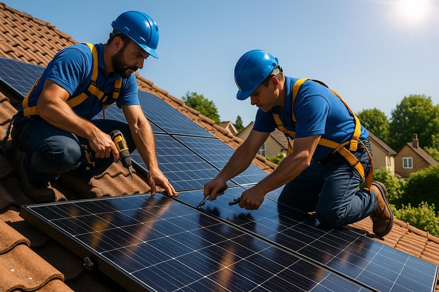andover solar panel installation