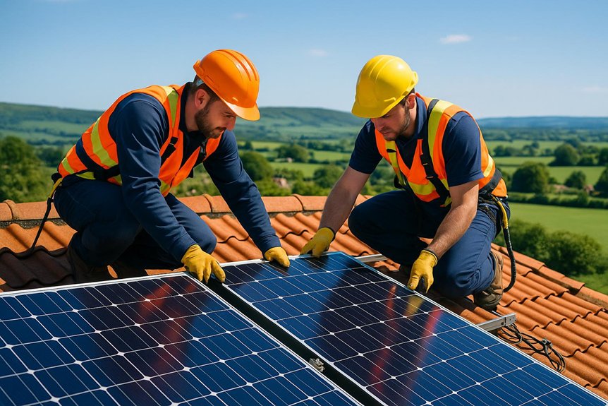 blandford forum solar installation