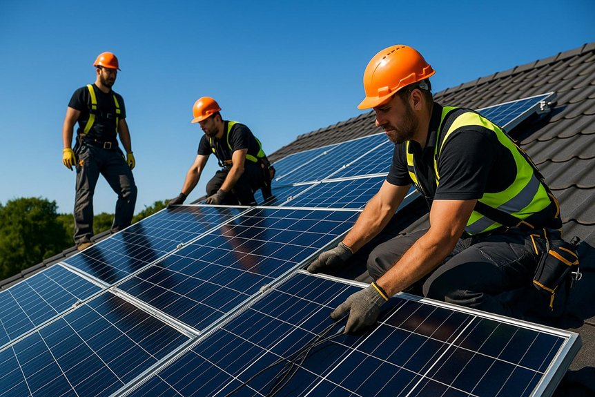 cramlington solar panel installation