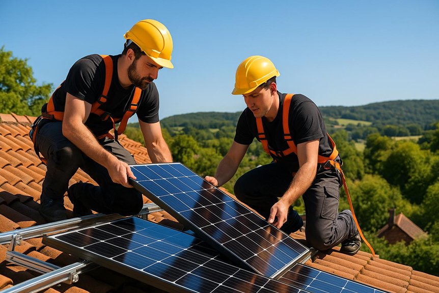 dorking solar panel installation