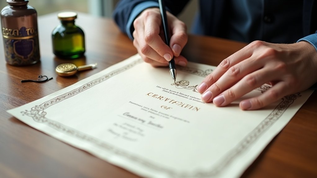 create personalized completion certificate