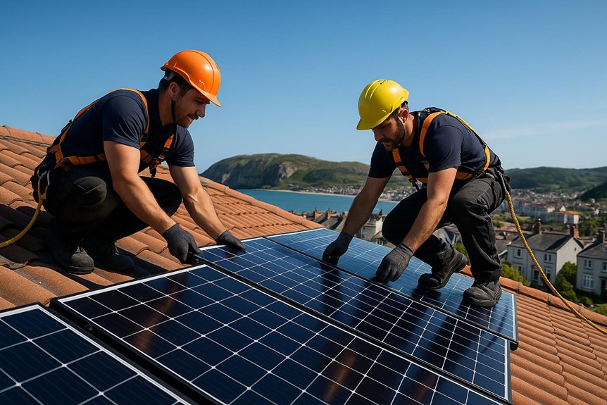 llandudno solar panel installation