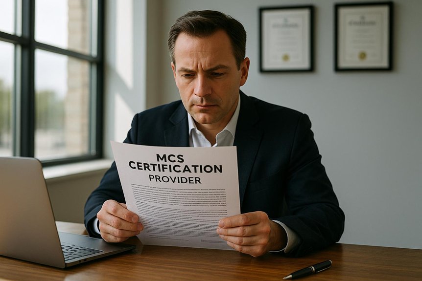 mcs certificate providers list