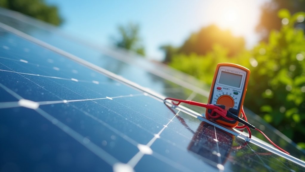 solar panel output amps
