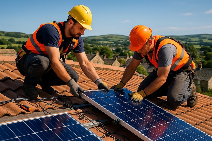 stanhope solar panel installation