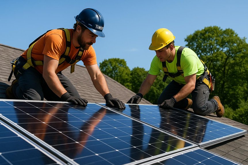 tisbury solar panel installation