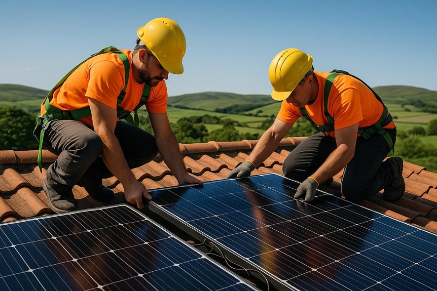 wooler solar panel installation